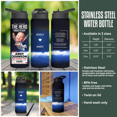 Personalized Baby Astronaut Tumbler – Custom CNN Space Hero Gift for Moms